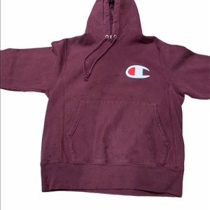 Heavy Vintage Burgundy Champion Hoodie